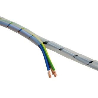 Spiralni trak za vezavo kablov 4-20 mm, bel, 10 m, KSPI-4N