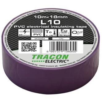 PVC izolirni trak 10m x 18mm vijoličast, 10 kos, L10