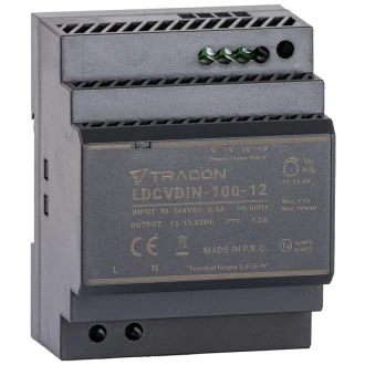 LED gonilnik/napajalnik, nastavljiv DC izhod, montaža na DIN 90-264VAC, 3A/DC12V, 7,1A/85,2W, LDCVDIN-100-12