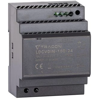 LED gonilnik/napajalnik, nastavljiv DC izhod, montaža na DIN 90-264VAC, 3A/DC24V, 3,83A/92W, LDCVDIN-100-24