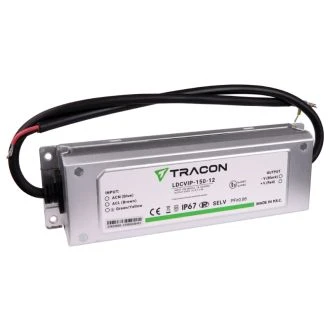 Zaščiteni LED gonilnik/napajalnik-kovinsko ohišje 100-240VAC/12VDC, 150W, 0-12,5A, IP67, LDCVIP-150-12