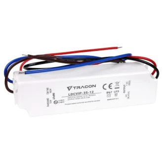 Zaščiteni LED gonilnik/napajalnik-ohišje iz umetne mase 90-264VAC/12 VDC, 35W, 0-3A, IP67, LDCVIP-35-12