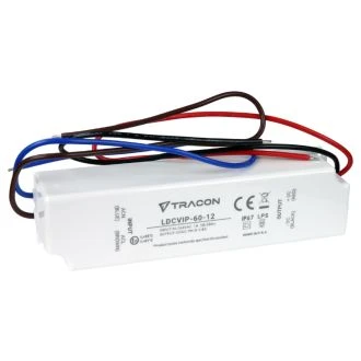 Zaščiteni LED gonilnik/napajalnik-ohišje iz umetne mase 90-264VAC/12VDC, 60W, 0-5A, IP67, LDCVIP-60-12