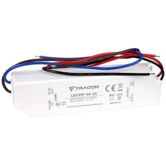 Zaščiteni LED gonilnik/napajalnik-ohišje iz umetne mase 90-264VAC/24VDC, 60W, 0-2,5A, IP67, LDCVIP-60-24