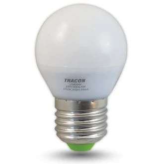 LED žarnica v obliki krogle 230 VAC, 5 W, 2700 K, E27, 350 lm, 250°, G45, EEI=G, LG455W