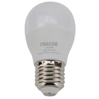 LED žarnica, bučka s čipom SAMSUNG 230V, 50Hz, 8W, 3000K, E27, 570lm, 180°, G45, EEI=F, LGS458W