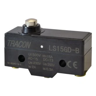 Pozicijsko stikalo, kratko stožčasto, odbojno 1×CO, 15A/250V AC, IP00, LS15GD-B