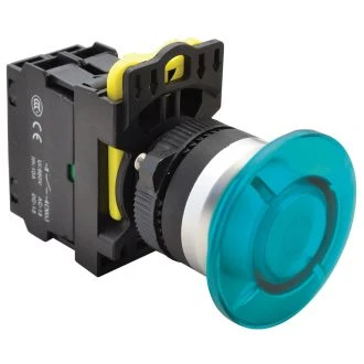 Gobasto tipkalo, modro 1×NO, 5A/230V AC-15, IP65, LED 230V AC/DC, NYG3-MLB