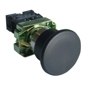 Tipka gobasta, črna, 1×NO, 3A/400V AC, IP42, d=40mm, NYGBC21