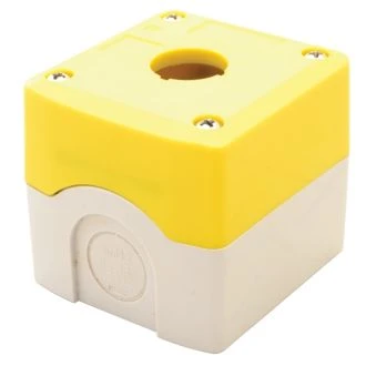 Sestavljeno ohišje za tipko, rumeno, enojno d=22,5, IP65, 2×PG-13,5, NYGD-1YE
