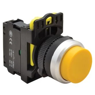 Izbočeno pritisno stikalo, rumeno 1×NO, 5A/230V AC-15, IP65, NYK3-HY
