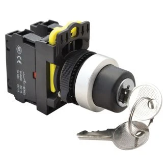 Stikalo s ključem, levo-desno OFF, dvo-pozicijsko 1×NO+1×NC, 5A/230V AC-15, IP65, NYK3-K21