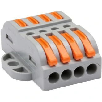 Hitra sponka brez vijakov-odpiralna 0,5-4mm2, 32A, 400VAC 4P, 25 kos, OVOFT44