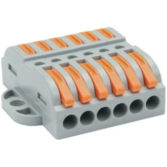 Hitra sponka brez vijakov-odpiralna 0,5-4mm2, 32A, 400VAC 6P, 20 kos, OVOFT66