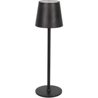 Namizna LED svetilka, kovina, črna, na akumulator 3.5W, 3000K, 3,7V, 3600 mAh, Li-Ion, 200lm, 10h, IP20, RLM