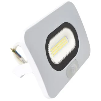SMD LED reflektor s senzorjem gibanja, bel 30W, 4000K, IP65, 220-240V AC, 2700lm, 110°, 3-10m, EEI=F, RSMDLFM30