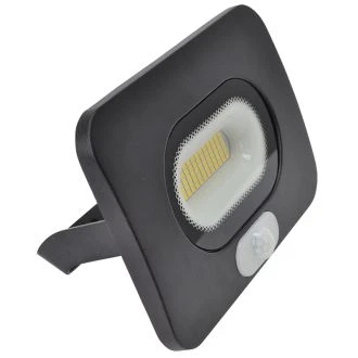 SMD LED reflektor s senzorjem gibanja, črn 30W, 4000K, IP65, 220-240V AC, 2700lm, 110°, 3-10m, EEIF, RSMDLM30