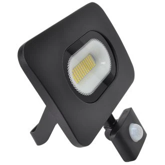 SMD LED reflektor s senzorjem gibanja, črn 220-240V, 30W, 4000K, IP65, 2700lm, EEI=F, 120°, 10s-7min, 3-10m, RSMDLM30H