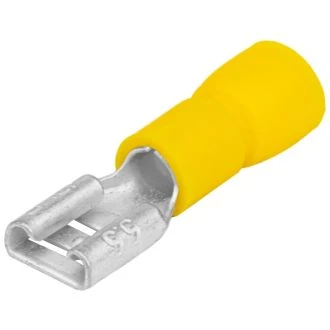 Izolirani natični kontakt 6 mm2, 6,3x0,8 mm, rumen, 100 kos, SCSH6