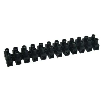 Dvoredna vrstna sponka 2,5 mm2, 16 A, "H", 12 členov, črna, 10 kos, SF3A-H