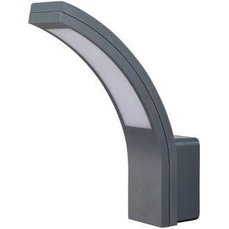 Stenska svetilka, polkrožna, antracit 230 VAC, 15 W, 4500K, EEI=G, IP54, 1100lm, SLIBA15W