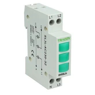 Vrstna LED signalna svetilka, 3 x zelena 3×230V AC, SLJL-AC230-3Z