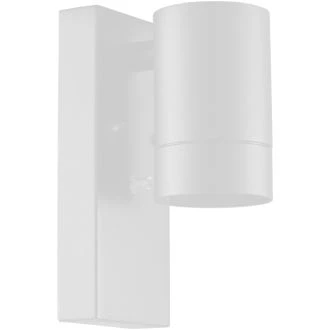 Stensko zunanje spot svetilno telo+somrak/luxomat, belo 100-240VAC, 50Hz, 1xGU10, max 35W, 30lux, IP44, SPGU10IPFA1F