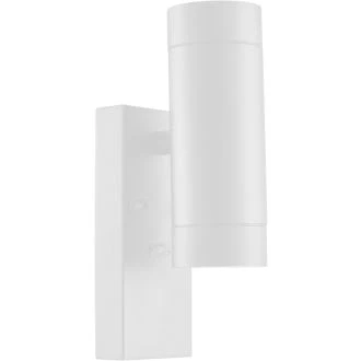 Stensko zunanje spot svetilno telo+somrak/luxomat, belo 100-240VAC, 50Hz, 2xGU10, max 35W, 30lux, IP44, SPGU10IPFA2F