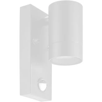 Stensko zunanje spot svetilno telo, senzor gibanja, belo 100-240VAC, 50Hz,1 xGU10, max 35W, 10s-4min,max 8m, 3-2000lx, IP44, SPGU10IPFS1F