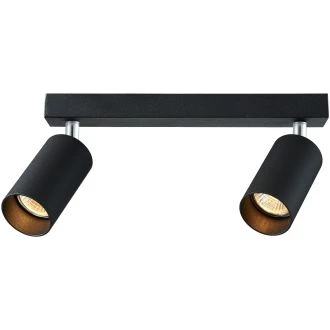 Stropno nastavljivo spot svetilno telo, črno 100-240VAC, 50Hz, 2xGU10, max.2x35W, SPGU10MA2B