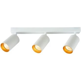 Stropno nastavljivo spot svetilno telo, belo, zlati reflektor 100-240VAC, 50Hz, 3xGU10, max.3x35W, SPGU10MA3GW