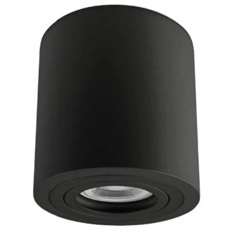 Stropno zaščiteno spot svetilno telo,oblika valja, črno 100-240VAC, 50Hz, 1xGU10, max.35W, IP44, SPGU10MIPB