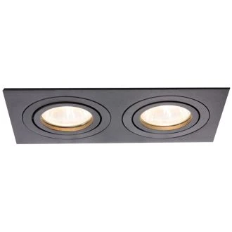 Podometno spot svetilno telo, kvadratno, gibljivo, črno 173x93x24mm, SPND2B