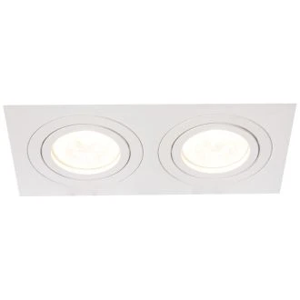 Podometno spot svetilno telo, kvadratno, gibljivo, belo 173x93x24mm, SPND2W