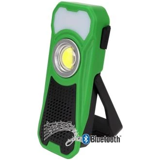 Akumulatorska ročna LED svetilka z Bluetooth zvočnikom 10/3W, 6000K, 3.7V 3000mAh, 500/180lm, 3,5h, Bluetooth 4.2, STLBT10W