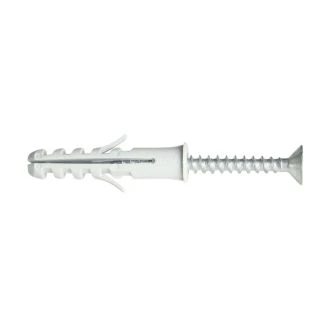 Vložek z robom, 6x30 mm, z vijakom, siv, PA 6.6, 100 kos, T6PCS-PA