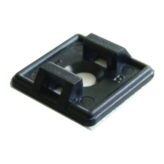 Vijačna pritrdilna ploščica za spenjanje kablov, 19×19mm, črna, 100 kos, TALP191-2