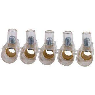 Prozorna vrstna sponka FORBOX, 5 členov, 16 mm2, 10 kos, TBT-16