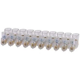 Prozorna vrstna sponka FORBOX, 10 členov, 2,5mm2, 10 kos, TBT-2,5/10