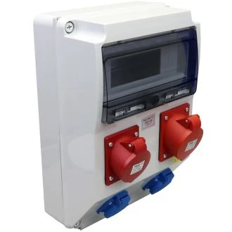 Priključna omarica BREZ ZAŠČITE Out:2×SCHUKO+1×16A(3P+N+E)+1×32A(3P+N+E), TDB12-12M