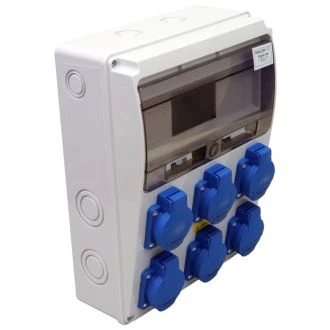 Priključna omarica BREZ ZAŠČITE Out:6×SCHUKO, TDB14-11M