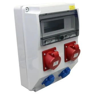 Priključna omarica BREZ ZAŠČITE Out:2×SCHUKO+2×16A(3P+N+E), TDB15-12M