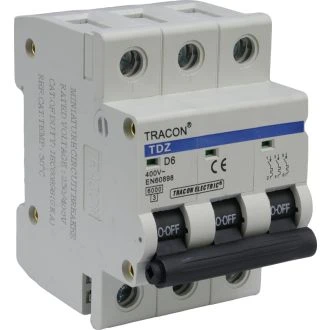 Instalacijski odklopnik - avtomatska varovalka D-3P-1 A, 6 kA, TDZ-3D-1