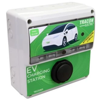Napajalna postaja za polnjenje E-AVTOMOBILOV, 22 kW 3*32A 22kW TYPE2 OUTLET DC 6mA 50Hz, TECS301