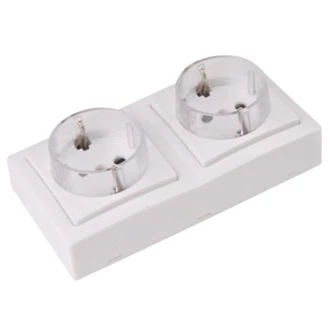 Nadometna vtičnica 2×16A/250VAC, IP20 (SCHUKO), TFKSCH-2
