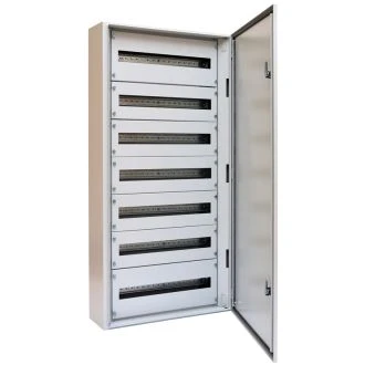 Kovinska razdelilna omara - kovinska vrata 600×1200×250 / 168M (24×7 vrst), TGEF6012025