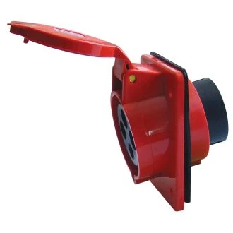 Vgradna kotna industrijska vtičnica 32A, 400V, 3P+E, IP44, TICS-324