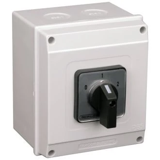 Motorsko stikalo Dahlander z ohišjem 400V, 20A, 1,5kW, 48×48mm, IP65, TKM-20/DT65