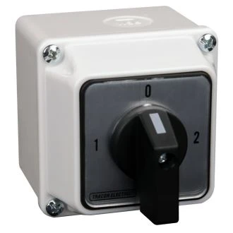 Grebenasto stikalo z ohišjem, 2x3P, 20 A, 400 V, (1-0-2),90°, TKV-209/3T