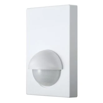 Senzor gibanja, stenski, ploščati, bel 230V, 180°, 1-12 m, 10 s-7 min, 3-2000lux, IP44, TMB-016